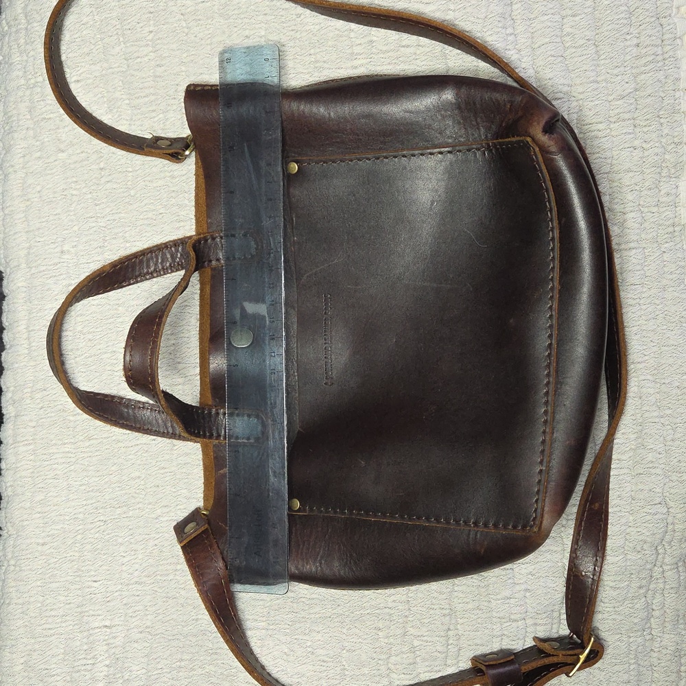 Portland Leather Mini Crossbody Bag Brown - Picture 6 of 8